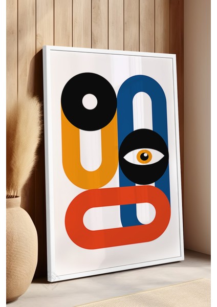 Bauhaus Serisi Beyaz Çerçeveli Poster, Tablo No:2 fırsatları