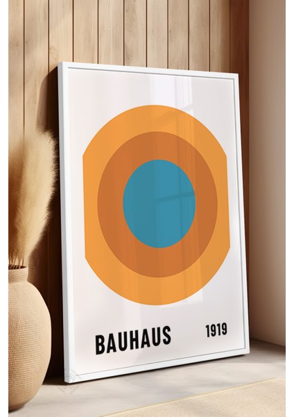 Bauhaus Serisi Beyaz Çerçeveli Poster, Tablo No:93 fırsatları