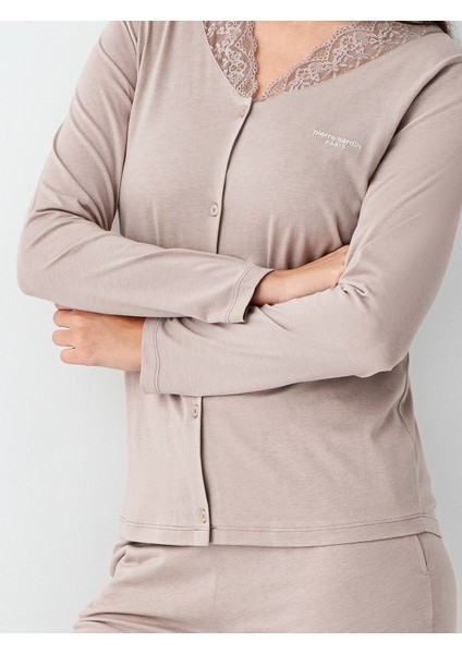 Kadın Giyim Uzun Kol Pamuklu & Modal Gömlek Pijama Takımı (Çorap Hediyeli) L1.PC.911.6.001 indirimleri