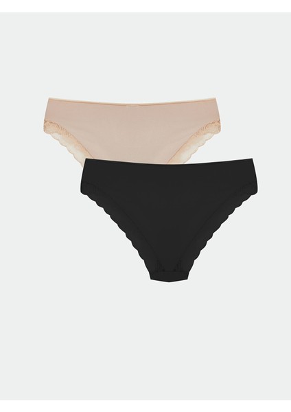 Yeni Sezon Dantel Detaylı Bikini Külot 2'li modelleri