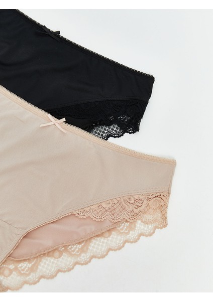 Yeni Sezon Dantel Detaylı Bikini Külot 2'li indirimleri