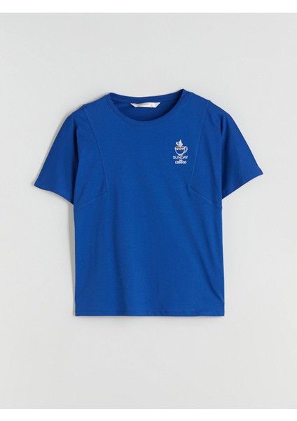 Yeni Sezon Bisiklet Yaka Baskılı Kadın Pijama Üstü indirimleri