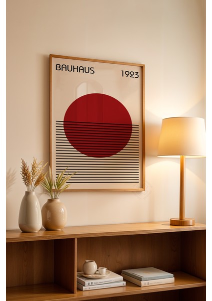 Bauhaus Serisi Ahşap Çerçeveli Poster, Tablo No:29