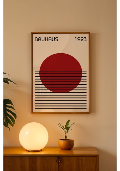 Bauhaus Serisi Ahşap Çerçeveli Poster, Tablo No:29 fiyatları
