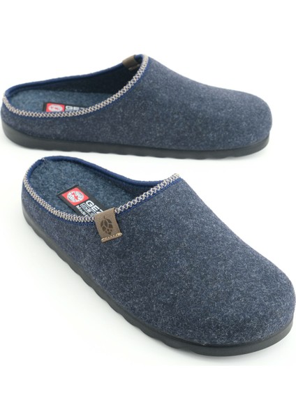 Erkek Kışlık Keçe Rahat Iç Taban Pu Alt Taban Ev Bahçe Gondol Terlik