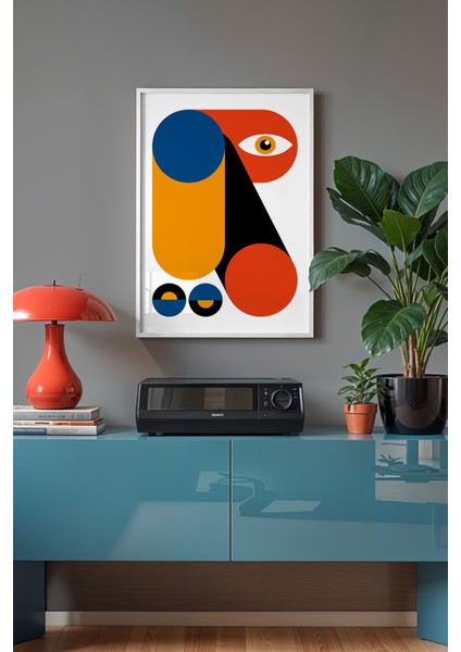 Bauhaus Serisi Beyaz Çerçeveli Poster, Tablo No:5 fiyatları