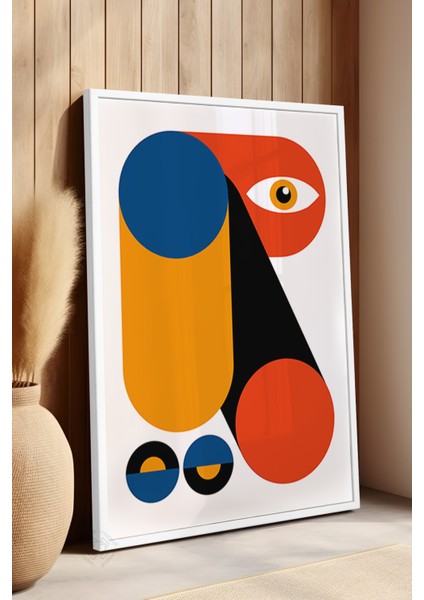 Bauhaus Serisi Beyaz Çerçeveli Poster, Tablo No:5 fırsatları