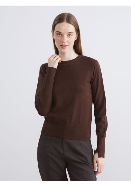 Yeni Sezon Bisiklet Yaka Kadın Triko Kazak