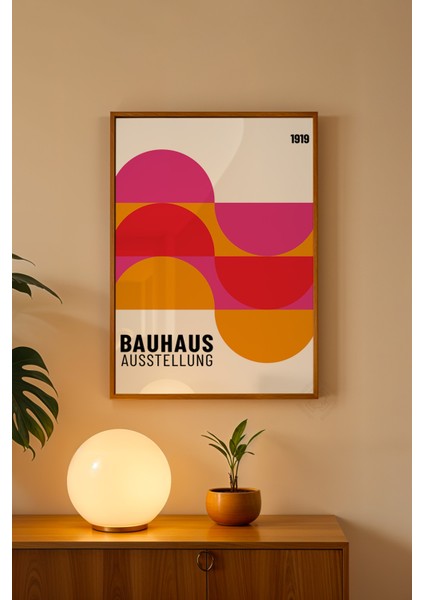 Bauhaus Serisi Ahşap Çerçeveli Poster, Tablo No:87 fiyatları