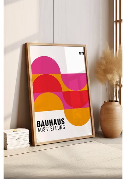 Bauhaus Serisi Ahşap Çerçeveli Poster, Tablo No:87 fırsatları