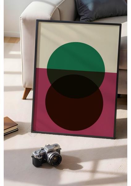 Bauhaus Serisi Siyah Çerçeveli Poster, Tablo No:77