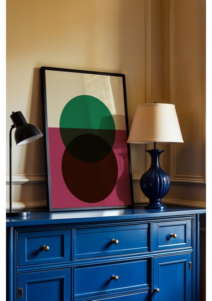 Bauhaus Serisi Siyah Çerçeveli Poster, Tablo No:77 fiyatları