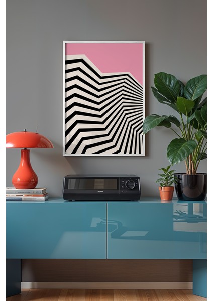 Bauhaus Serisi Beyaz Çerçeveli Poster, Tablo No:65 fiyatları