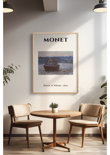 Claude Monet Serisi Ahşap Çerçeveli Poster, Tablo Duvar Dekoru No:22