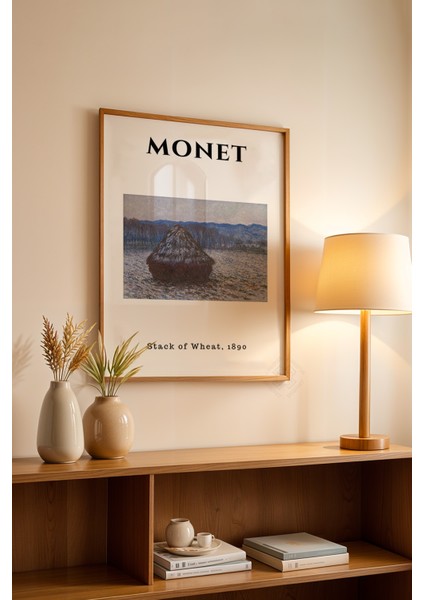 Claude Monet Serisi Ahşap Çerçeveli Poster, Tablo Duvar Dekoru No:22 fiyatları