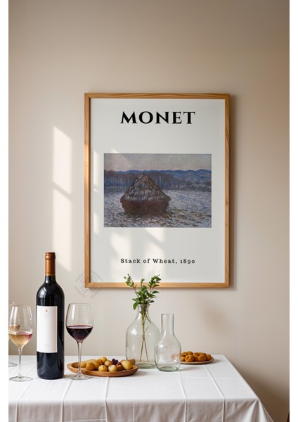 Claude Monet Serisi Ahşap Çerçeveli Poster, Tablo Duvar Dekoru No:22 modelleri