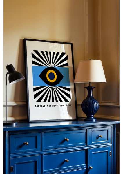 Bauhaus Serisi Siyah Çerçeveli Poster, Tablo NO:114 fiyatları