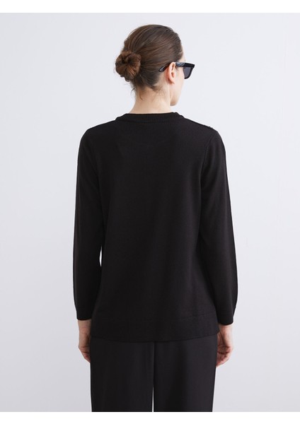 Yeni Sezon Bisiklet Yaka Taşlı Kadın Triko Hırka fırsatları