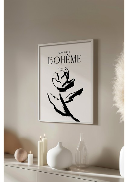 Bohemian Serisi Beyaz Çerçeveli Poster, Tablo NO:127