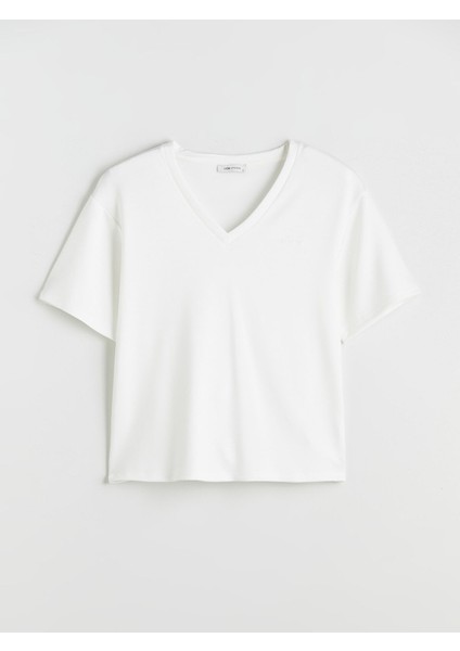 Yeni Sezon V Yaka Kadın Tişört indirimleri