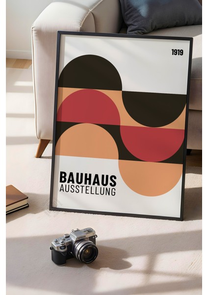 Bauhaus Serisi Siyah Çerçeveli Poster, Tablo No:88