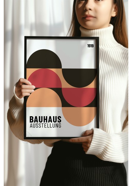 Bauhaus Serisi Siyah Çerçeveli Poster, Tablo No:88 modelleri