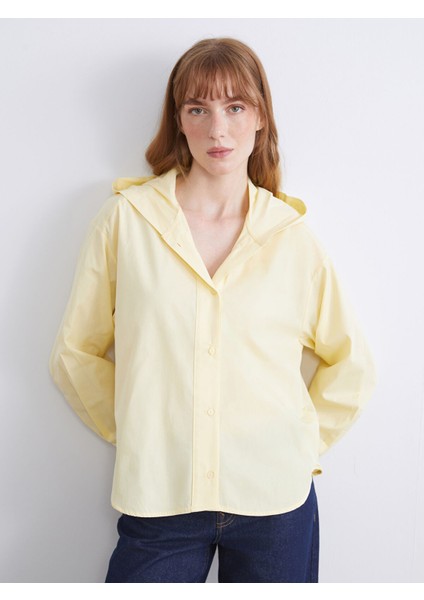 Yeni Sezon Kapüşonlu Oversize Kadın Gömlek