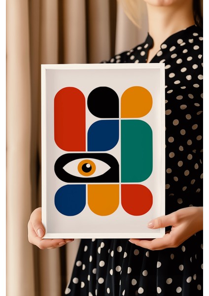 Bauhaus Serisi Beyaz Çerçeveli Poster, Tablo No:3 modelleri