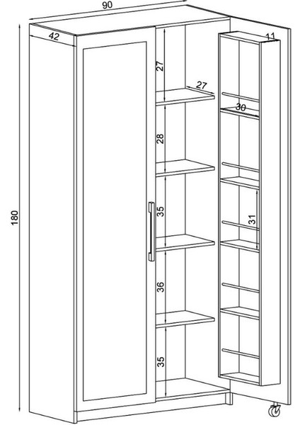 Liv Moon 2 Kapılı Erzak Dolabı fırsatları