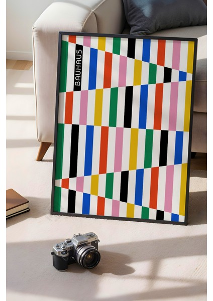 Bauhaus Serisi Siyah Çerçeveli Poster, Tablo No:37