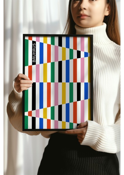 Bauhaus Serisi Siyah Çerçeveli Poster, Tablo No:37 modelleri