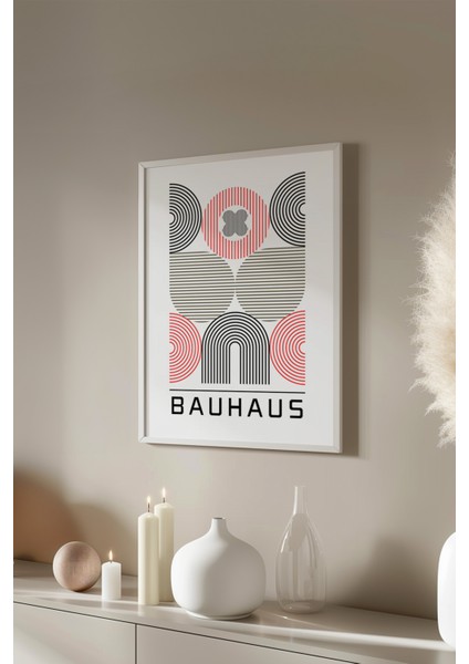Bauhaus Serisi Beyaz Çerçeveli Poster, Tablo NO:116