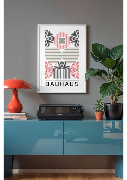 Bauhaus Serisi Beyaz Çerçeveli Poster, Tablo NO:116 fiyatları