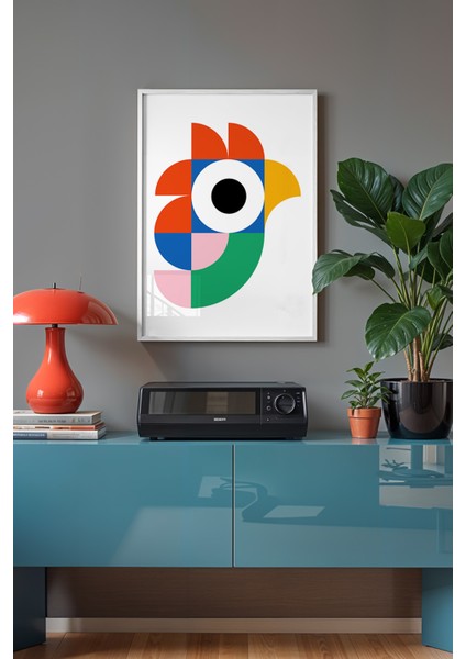 Bauhaus Serisi Beyaz Çerçeveli Poster, Tablo No:10 fiyatları
