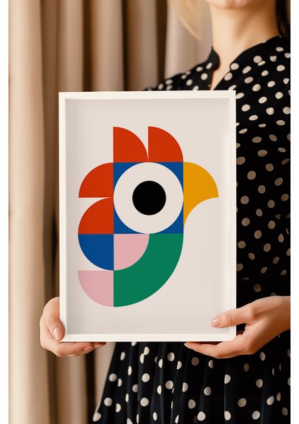 Bauhaus Serisi Beyaz Çerçeveli Poster, Tablo No:10 modelleri
