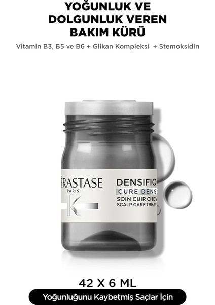 Densifique Saç Yoğunluğu ve Dolgunluğunu Artıran Kadınlar Için Saç Derisi Bakım Kürü 42*6ml 42*6ml fiyatları