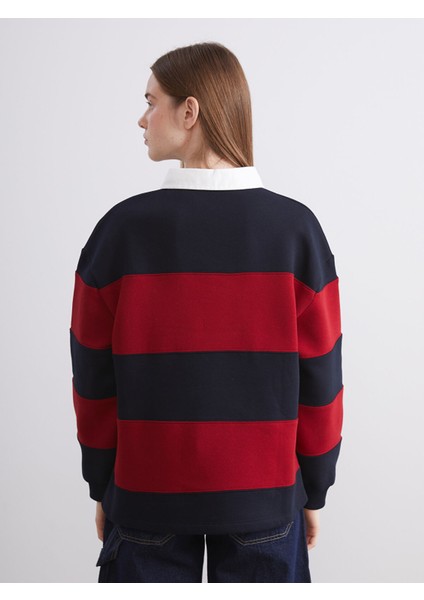 Yeni Sezon Harvard Nakışlı Oversize Kadın Kalın Sweatshirt fırsatları