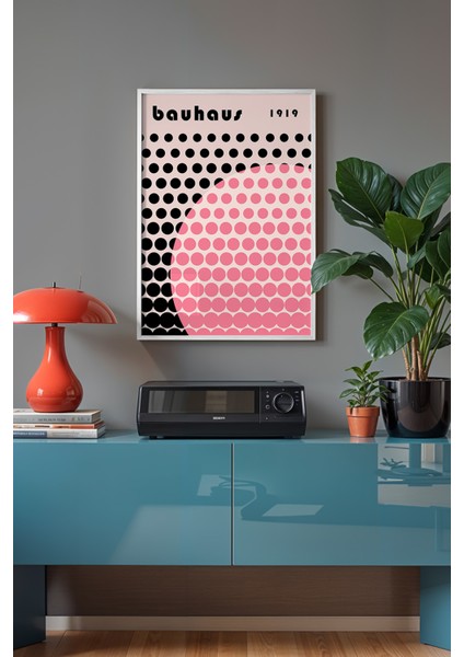 Bauhaus Serisi Beyaz Çerçeveli Poster, Tablo No:72 fiyatları