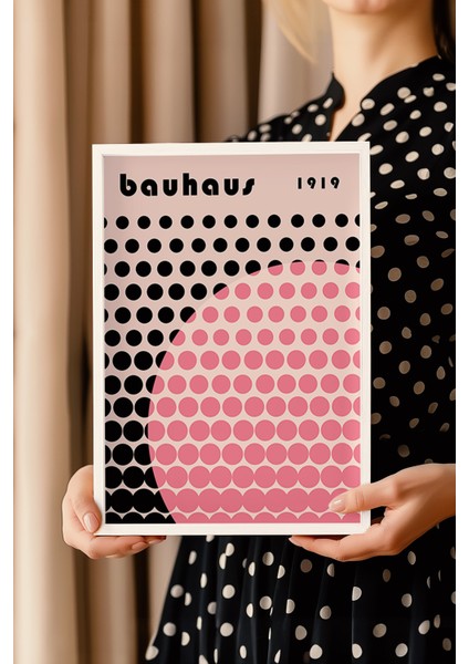 Bauhaus Serisi Beyaz Çerçeveli Poster, Tablo No:72 modelleri