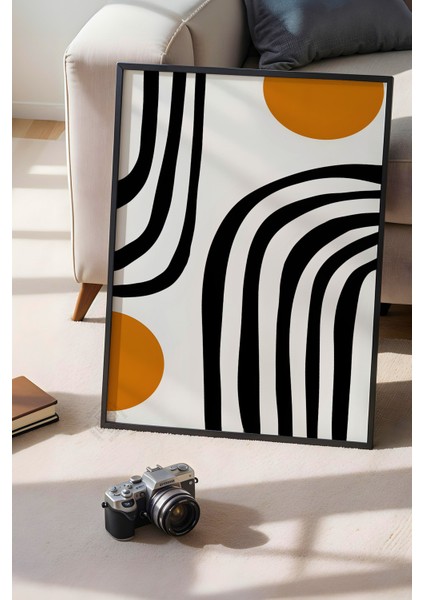 Bauhaus Serisi Siyah Çerçeveli Poster, Tablo NO:105