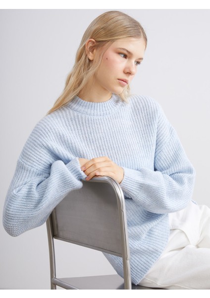 Yeni Sezon Dik Yaka Kadın Triko Kazak