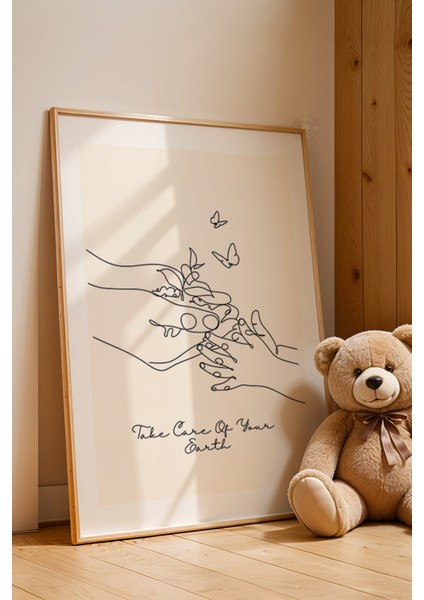 Çocuk Odası, Bebek Odası Ahşap Çerçeveli Poster, Tablo NO:127 fırsatları