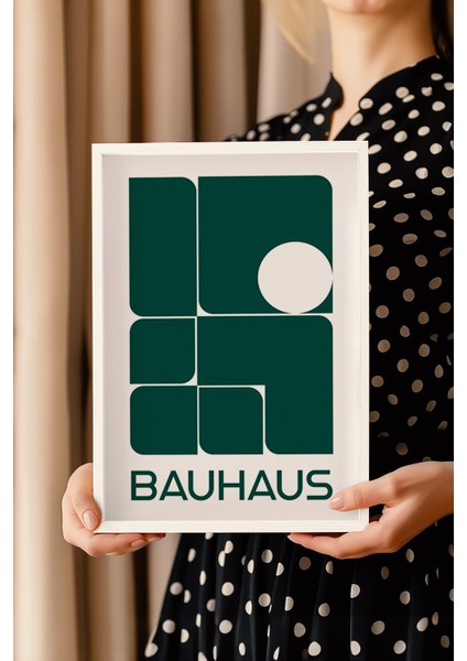 Bauhaus Serisi Beyaz Çerçeveli Poster, Tablo No:85 modelleri