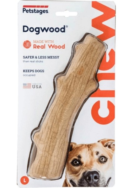 Dogwood Durable Stick Bitmeyen Kemik Köpek Oyuncağı Large - Papaya Ağacı Doğal ve Güvenli