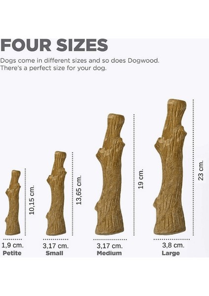 Dogwood Durable Stick Bitmeyen Kemik Köpek Oyuncağı Large - Papaya Ağacı Doğal ve Güvenli fiyatları