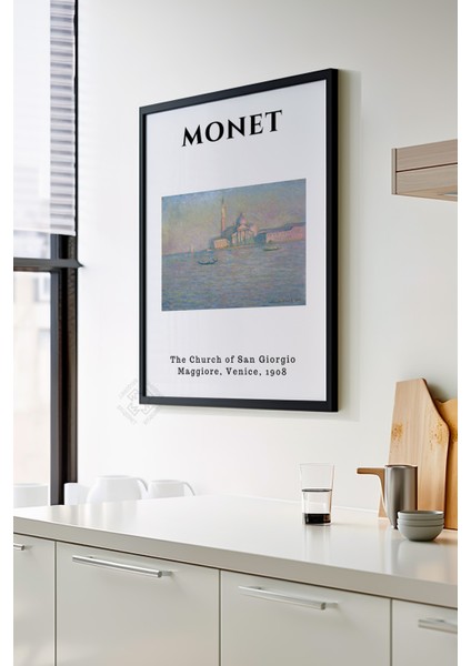 Claude Monet Serisi Siyah Çerçeveli Poster, Tablo Duvar Dekoru No:18 modelleri