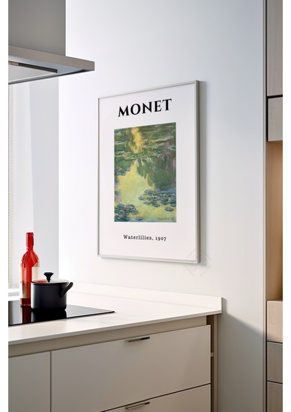 Claude Monet Serisi Beyaz Çerçeveli Poster, Tablo Duvar Dekoru No:12 fiyatları