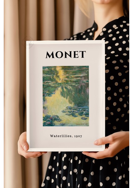Claude Monet Serisi Beyaz Çerçeveli Poster, Tablo Duvar Dekoru No:12 fırsatları
