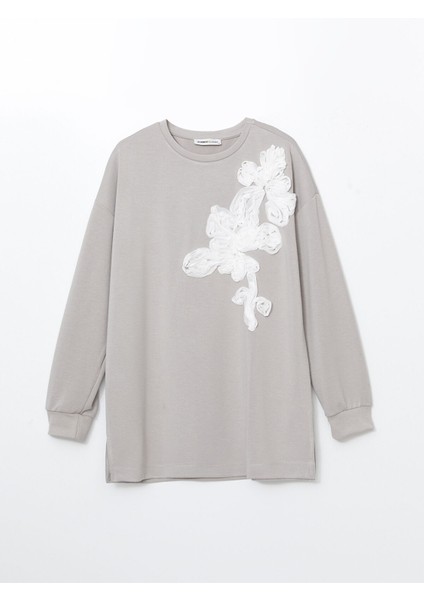 Yeni Sezon Nakışlı Oversize Kadın Sweatshirt Tunik indirimleri