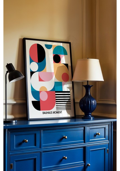 Bauhaus Serisi Siyah Çerçeveli Poster, Tablo NO:119 fiyatları